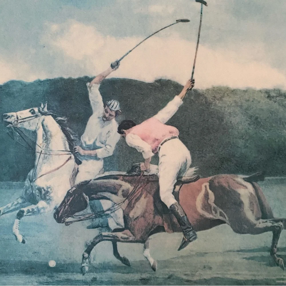 Set of 8 Vintage Polo Players Placemats and Coasters - Picture 8 of 16